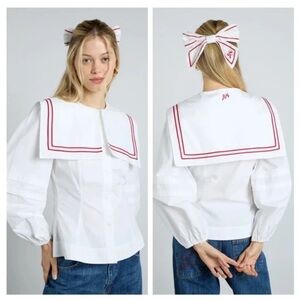 ISO Damson Madder Elise Sailor Collar Shirt S/XS